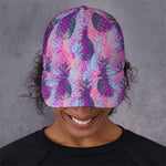 Neon Trippy Pineapple Pattern Print Baseball Cap