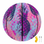 Neon Trippy Pineapple Pattern Print Basketball