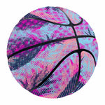 Neon Trippy Pineapple Pattern Print Basketball