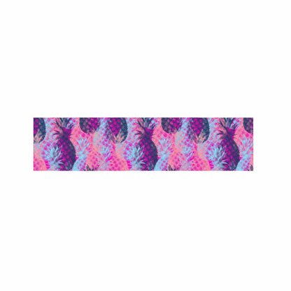 Neon Trippy Pineapple Pattern Print Bed Runner