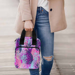 Neon Trippy Pineapple Pattern Print Bible Tote Bag