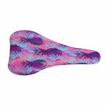 Neon Trippy Pineapple Pattern Print Bicycle Seat Cover