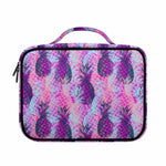 Neon Trippy Pineapple Pattern Print Briefcase Bible Bag