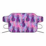 Neon Trippy Pineapple Pattern Print Car Windshield Snow Cover