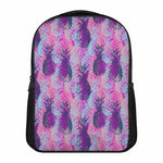 Neon Trippy Pineapple Pattern Print Casual Backpack