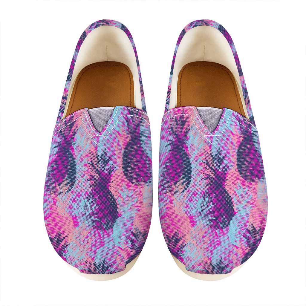 Neon Trippy Pineapple Pattern Print Casual Shoes