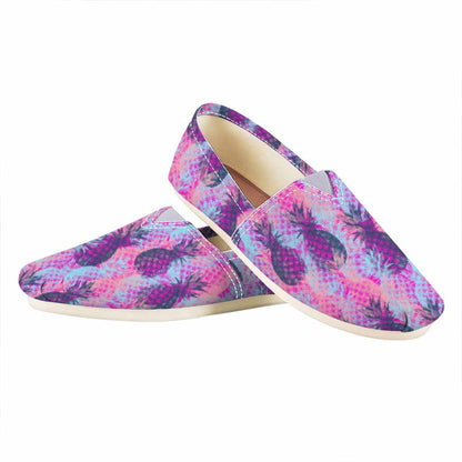 Neon Trippy Pineapple Pattern Print Casual Shoes