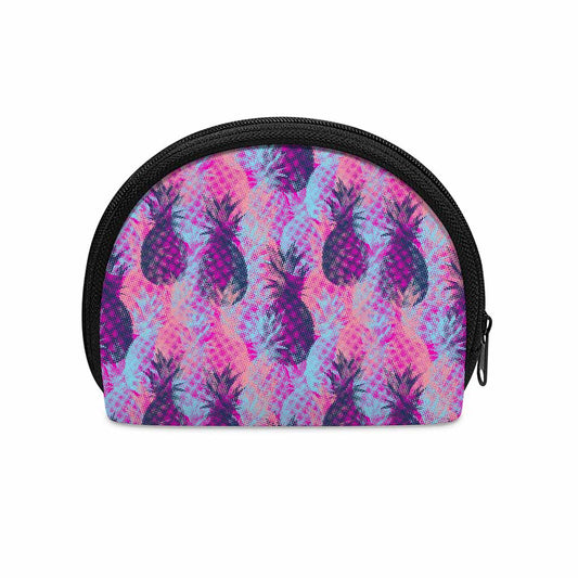 Neon Trippy Pineapple Pattern Print Coin Purse
