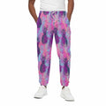Neon Trippy Pineapple Pattern Print Cotton Sweatpants