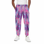 Neon Trippy Pineapple Pattern Print Cotton Pants