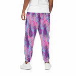 Neon Trippy Pineapple Pattern Print Cotton Pants