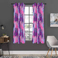 Neon Trippy Pineapple Pattern Print Grommet Curtain Panels