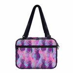 Neon Trippy Pineapple Pattern Print Double Strap Bible Bag