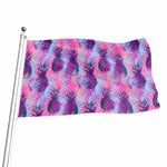 Neon Trippy Pineapple Pattern Print Flag