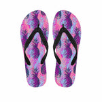 Neon Trippy Pineapple Pattern Print Flip Flops