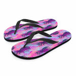 Neon Trippy Pineapple Pattern Print Flip Flops