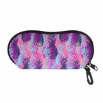 Neon Trippy Pineapple Pattern Print Glasses Case