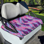 Neon Trippy Pineapple Pattern Print Golf Cart Seat Cover