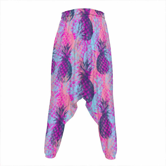 Neon Trippy Pineapple Pattern Print Hammer Pants