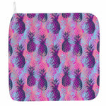 Neon Trippy Pineapple Pattern Print Hand Towel