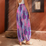 Neon Trippy Pineapple Pattern Print Harem Pants