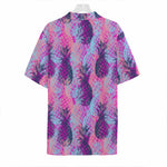 Neon Trippy Pineapple Pattern Print Hawaiian Shirt