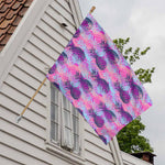 Neon Trippy Pineapple Pattern Print House Flag