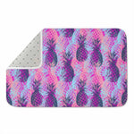 Neon Trippy Pineapple Pattern Print Indoor Door Mat