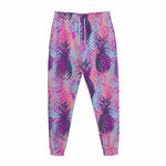Neon Trippy Pineapple Pattern Print Jogger Pants