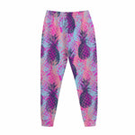 Neon Trippy Pineapple Pattern Print Jogger Pants
