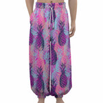 Neon Trippy Pineapple Pattern Print Lantern Pants