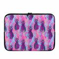 Neon Trippy Pineapple Pattern Print Laptop Sleeve