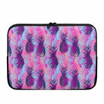 Neon Trippy Pineapple Pattern Print Laptop Sleeve