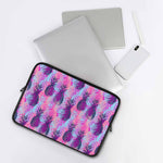 Neon Trippy Pineapple Pattern Print Laptop Sleeve