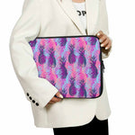 Neon Trippy Pineapple Pattern Print Laptop Sleeve