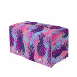 Neon Trippy Pineapple Pattern Print Leather Tissue Box Cover