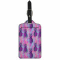 Neon Trippy Pineapple Pattern Print Luggage Tag