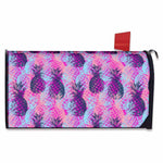 Neon Trippy Pineapple Pattern Print Mailbox Cover