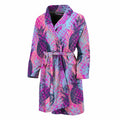 Neon Trippy Pineapple Pattern Print Men's Bathrobe
