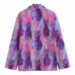 Neon Trippy Pineapple Pattern Print Men's Blazer