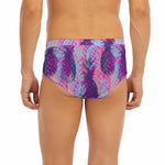 Neon Trippy Pineapple Pattern Print Men's Briefs