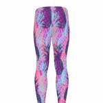 Neon Trippy Pineapple Pattern Print Men's leggings