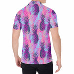 Neon Trippy Pineapple Pattern Print Men's Shirt