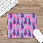 Neon Trippy Pineapple Pattern Print Mouse Pad