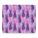 Neon Trippy Pineapple Pattern Print Mouse Pad