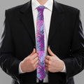 Neon Trippy Pineapple Pattern Print Necktie
