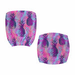 Neon Trippy Pineapple Pattern Print Office Chair Cover