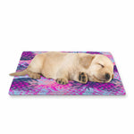 Neon Trippy Pineapple Pattern Print Pet Cooling Mat Cover