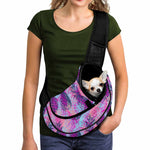 Neon Trippy Pineapple Pattern Print Pet Sling Carrier