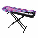 Neon Trippy Pineapple Pattern Print Piano Keyboard Cover